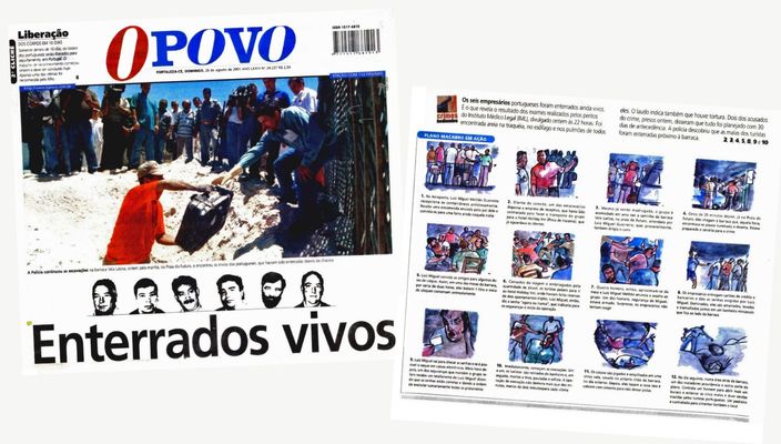 Capa da publicação Chacina dos portugueses na praia de Fortaleza: a denúncia