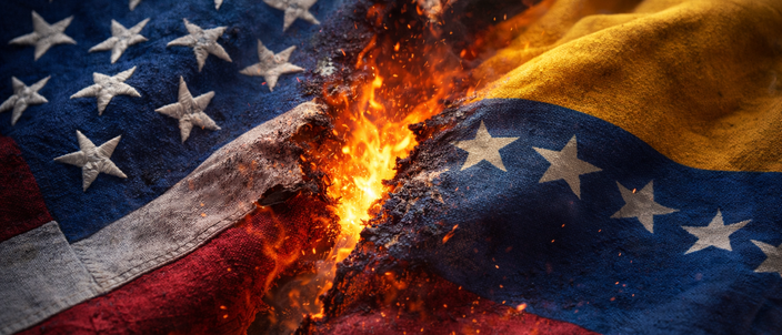 Capa da publicação EUA x Venezuela: realismo político como jogo de poder