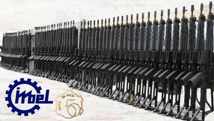 Capa da publicação Imbel: 50 anos de defesa e tecnologia militar