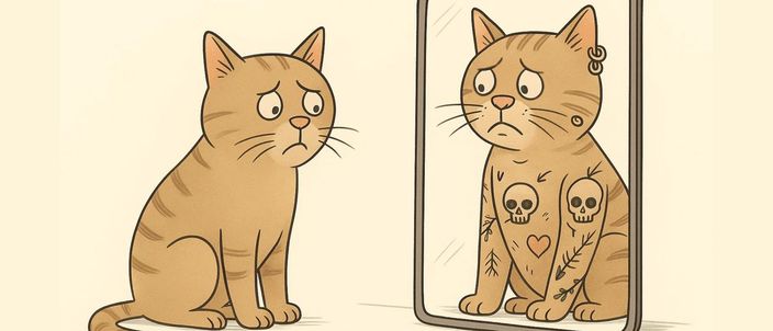 Capa da publicação Tatuagem ou piercing em cães e gatos é crime?