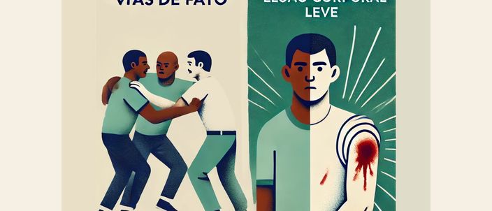 Capa da publicação Vias de fato x lesão corporal leve
