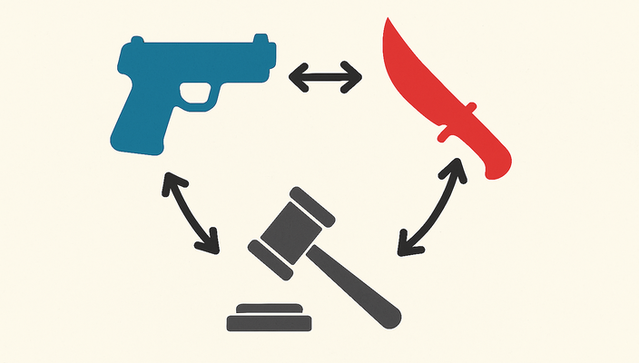 Capa da publicação Tiro x faca: o que diz a regra de Tueller