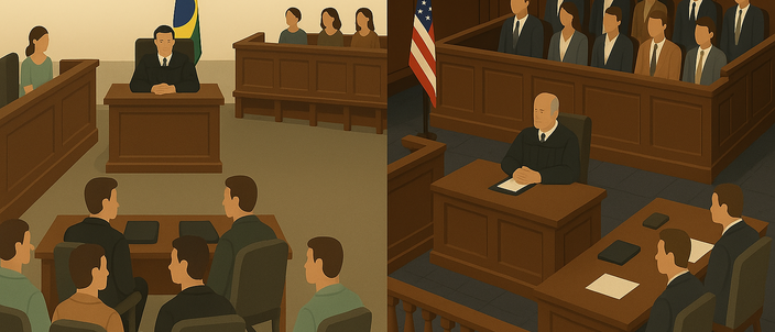 Capa da publicação Tribunal do júri: Brasil x EUA