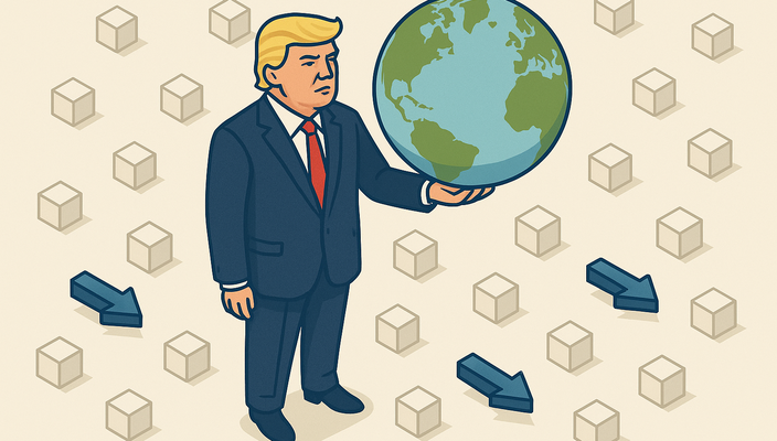 Capa da publicação Tarifaço de Trump: efeito global e retaliações