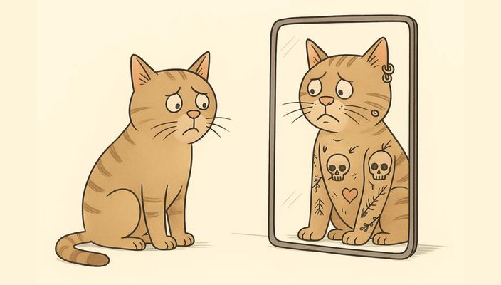 Capa da publicação Tatuagem ou piercing em cães e gatos é crime?