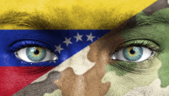 Capa da publicação A Venezuela à beira de uma guerra: caos social