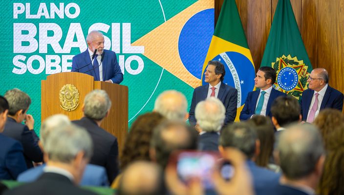 Capa da publicação Plano Brasil Soberano: reação ao tarifaço de Trump