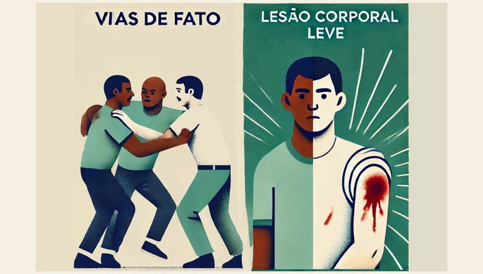 Capa da publicação Vias de fato x lesão corporal leve