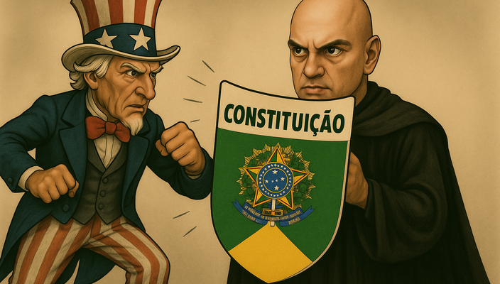 Capa da publicação STF na mira: EUA, sanções e soberania