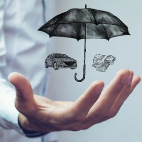 proteção veicular, carro, guarda-chuva, dinheiro