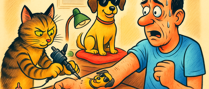 Capa da publicação Nova lei criminaliza tatuagens e piercings em animais