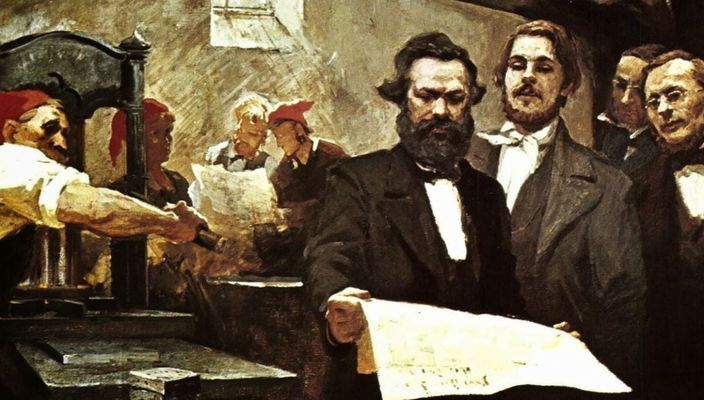 Capa da publicação Manifesto Comunista de Engels e Marx: resenha crítica