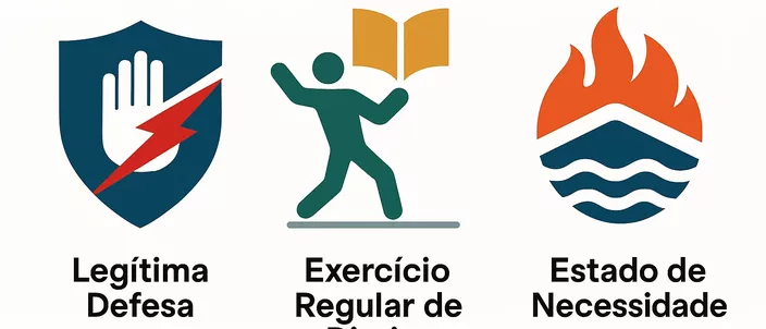 Capa da publicação Excludentes de ilicitude civil: legítima defesa, exercício de direito, estado de necessidade