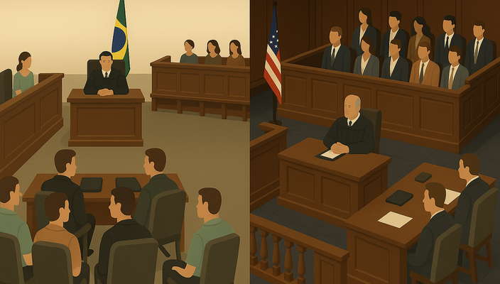 Capa da publicação Tribunal do júri: Brasil x EUA
