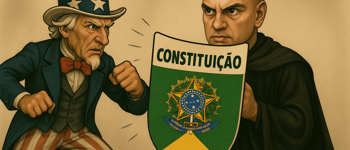 Capa da publicação STF na mira: EUA, sanções e soberania